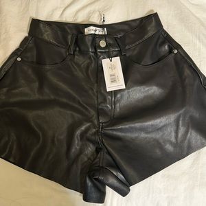 WeWoreWhat vegan leather shorts